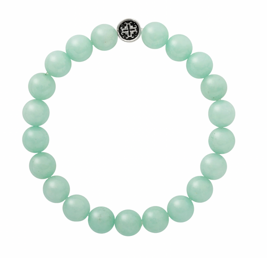 Mala & Mantra ☼ Gemstone Bracelet: Communication - Amazonite