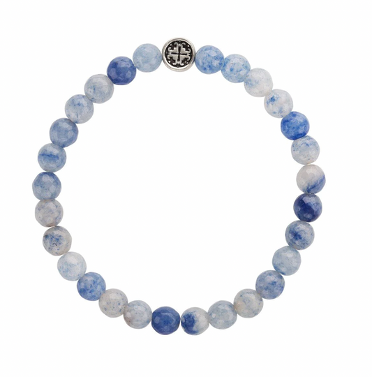 Mala & Mantra ☼ Gemstone Bracelet: Inner Growth - Blue Aventurine