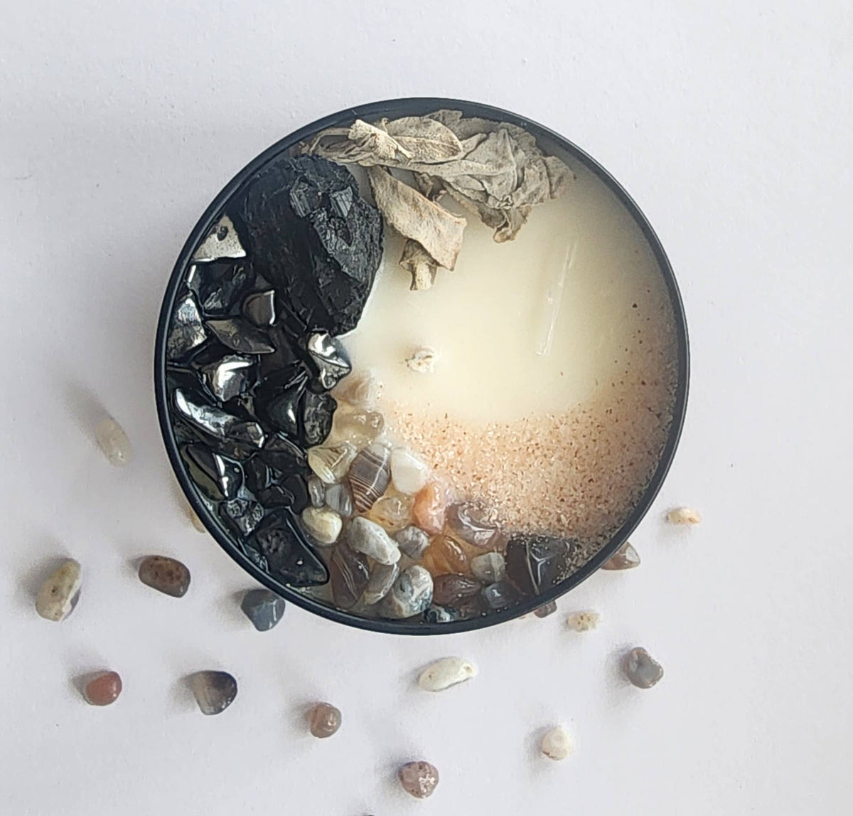 Salt & Smudge • 8oz Soy Crystal Candle