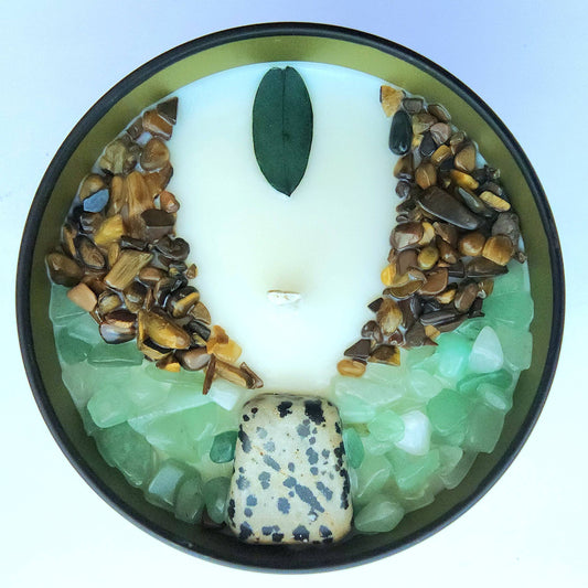 I AM EARTH (grounded and steadfast) • 8oz Soy Crystal Candle
