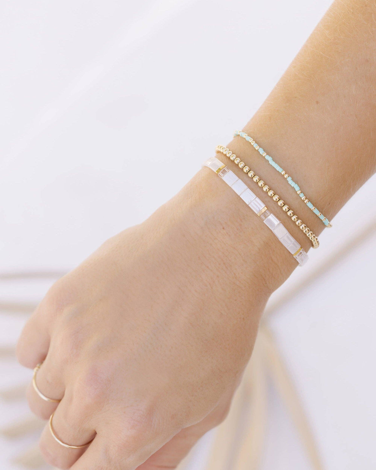Coast and Cove - Goldie Sprinkle Teal - Beaded Bracelet